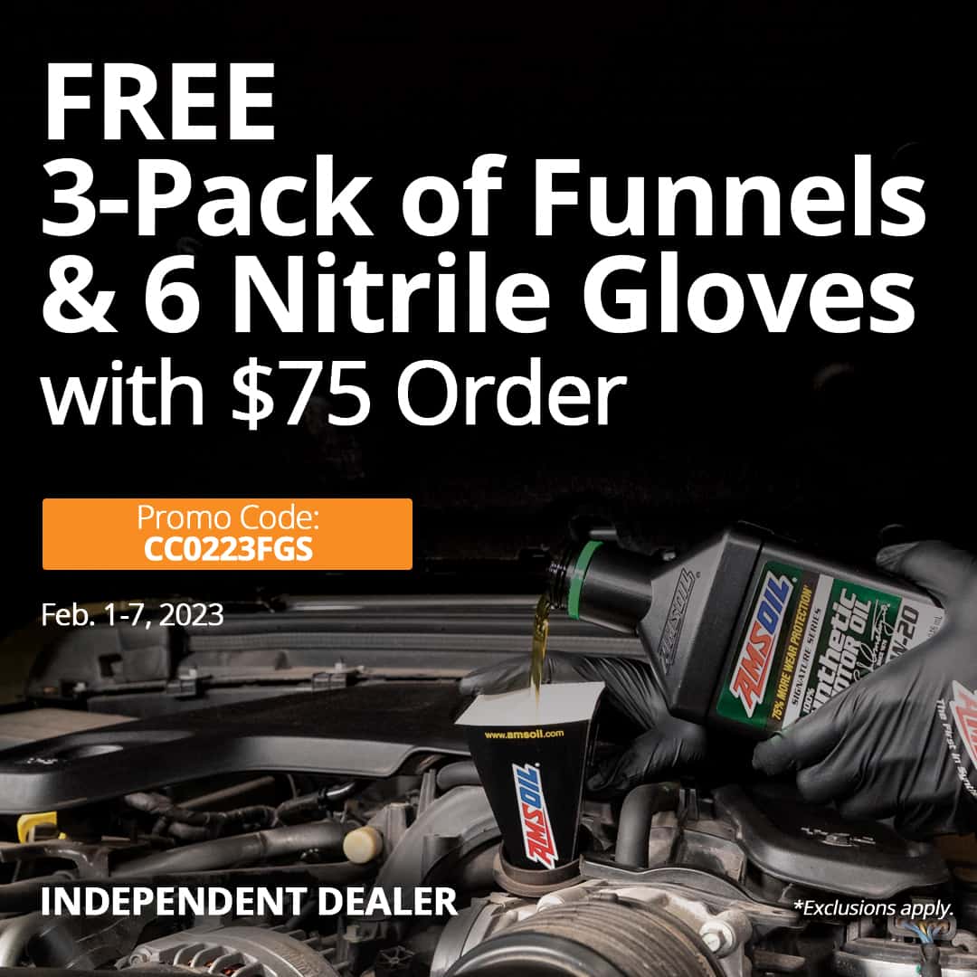 FREE 3-Pack Funnels & 6 Nitrile Gloves with $75 Order