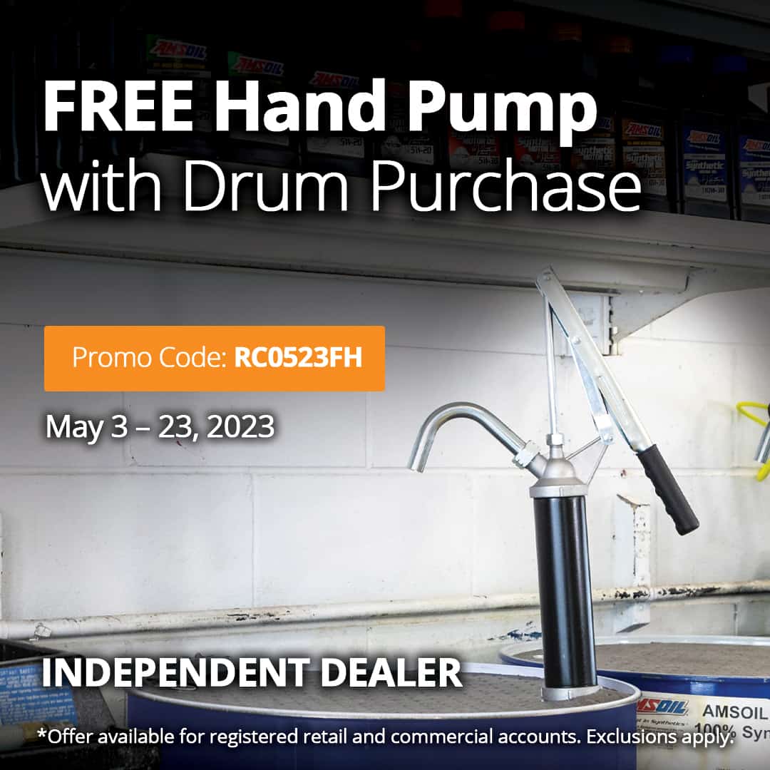 Free hand pump with order of 55-gallon (208-liter) drum