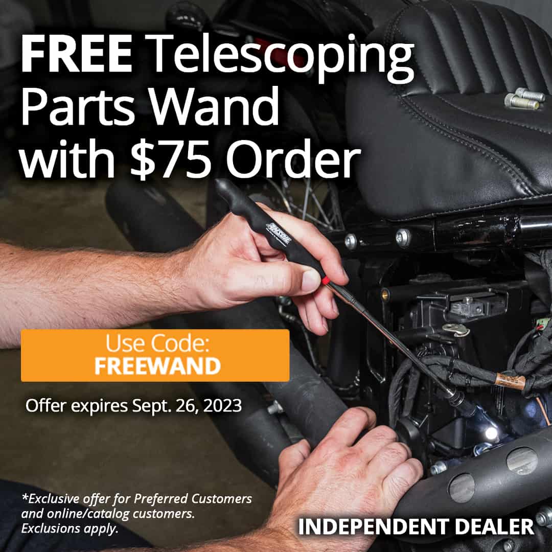 Free telescoping parts wand with $75 order