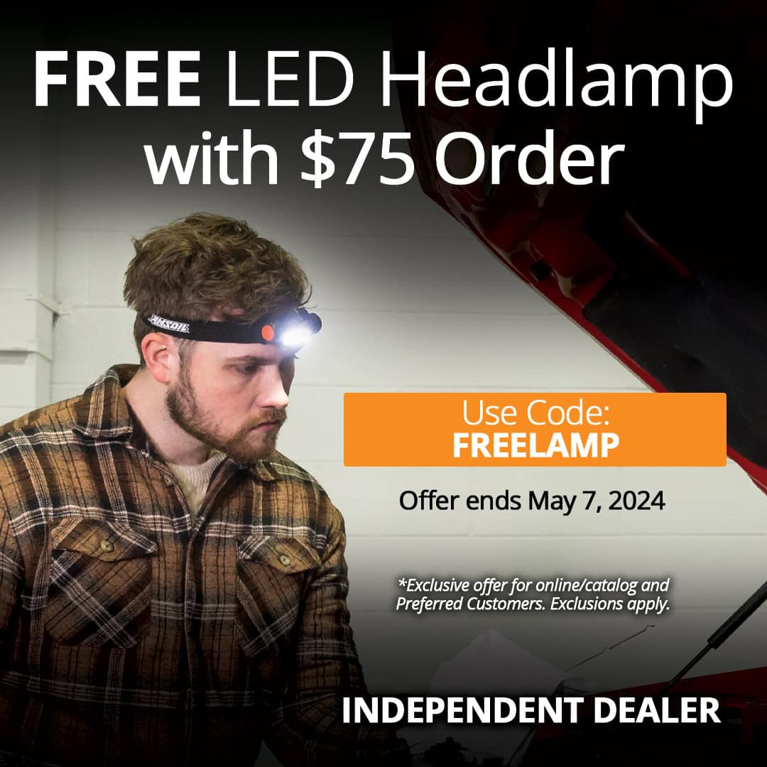 AMSOIL Free LED headlamp with $75 order
